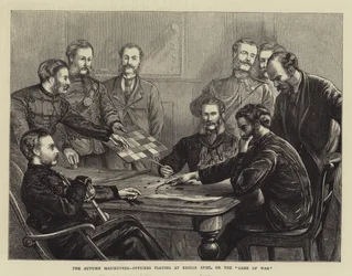 Die Herbstmanöver, Offiziere spielen Kriegsspiel